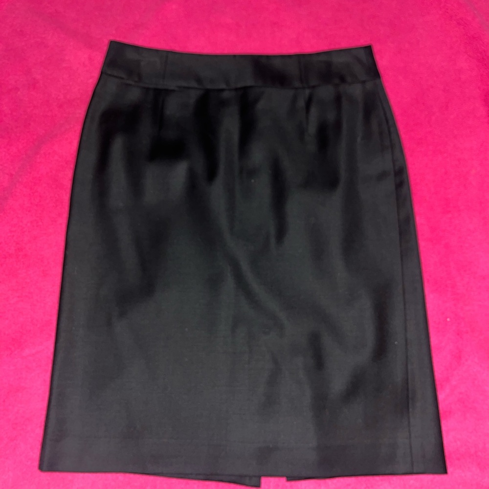 J. Crew Black Pencil Skirt with Clean Waistband